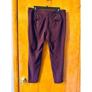 LOFT Outlet Leggings Size 14 Dark Purple Career Work Casual Zipper Pockets